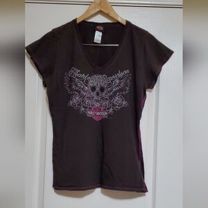 Harley-Davidson Brown Graphic T-Shirt